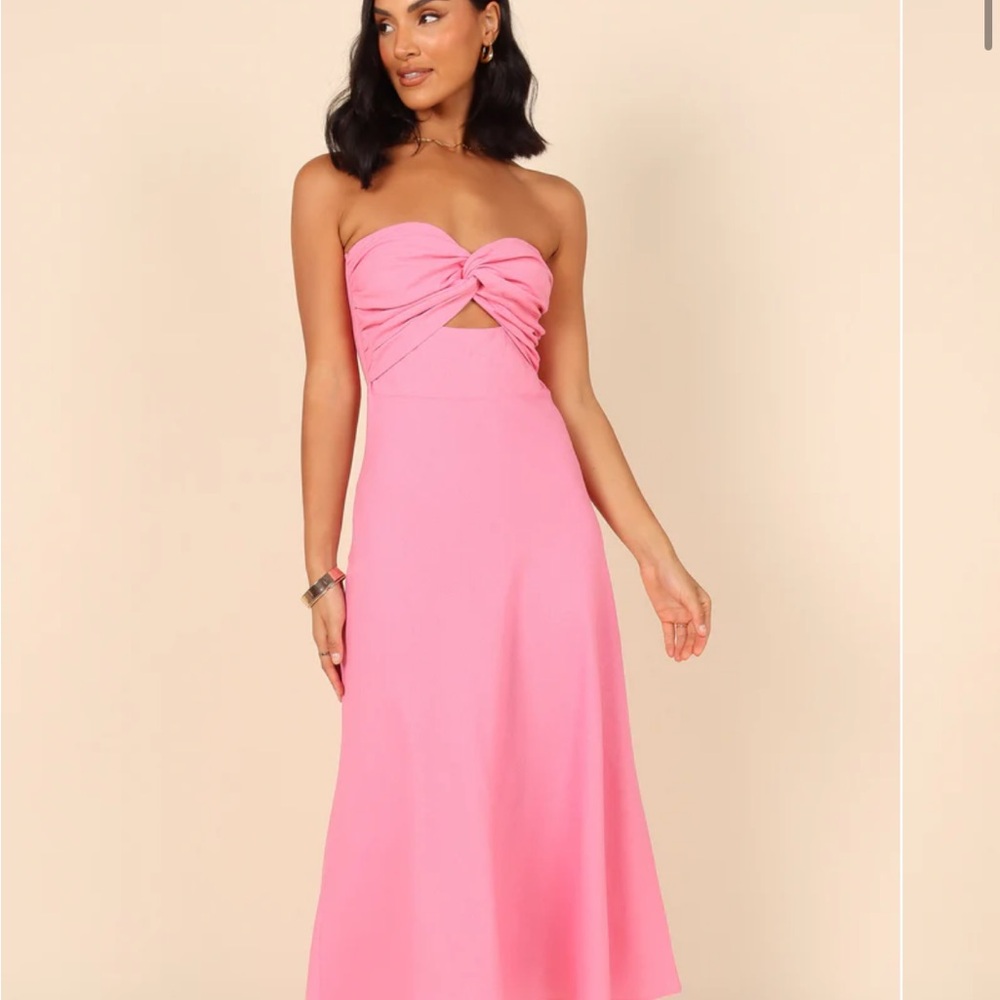 Pink Rosetta cutout dress